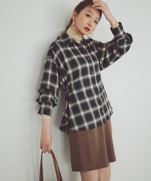 2wayチェックシャツ