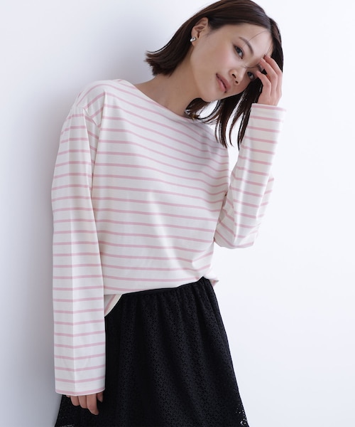 MikiA.P.C. アーペーセー ロゴボーダーカットソー M 美品 MikiA