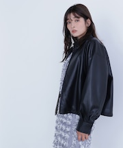 フェイクレザードロストブルゾン