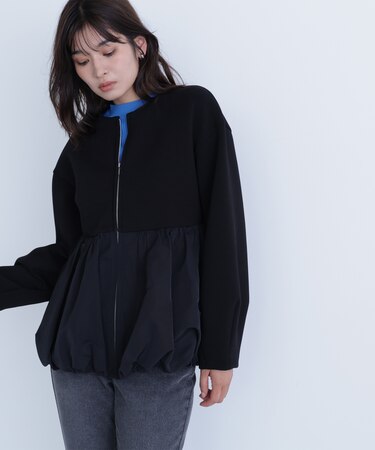 ダンボールドッキングペプラムブルゾン