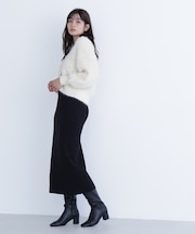 シャギーカーデセットニットワンピース