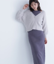 シャギーカーデセットニットワンピース