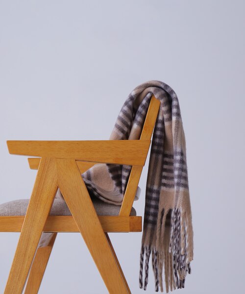 ソフトブークレーチェックマフラー｜ナチュラルビューティーベーシック