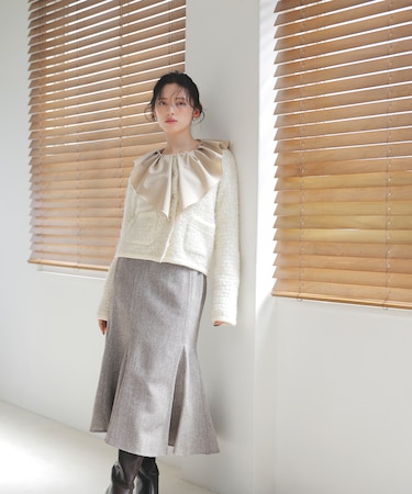 ツイーディーベルテッドマーメイドスカート