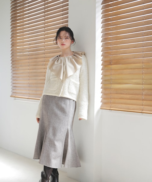 ツイーディーベルテッドマーメイドスカート