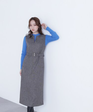 キーネックベルテッドジャンスカ