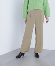 メタルディティールタックワイドパンツ