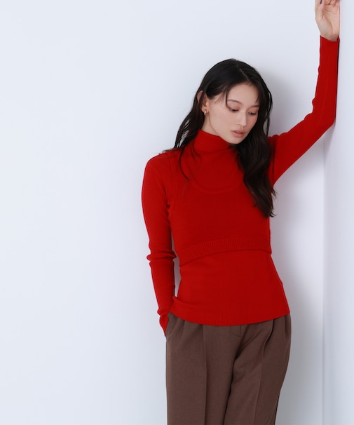 ビスチェレイヤードニット