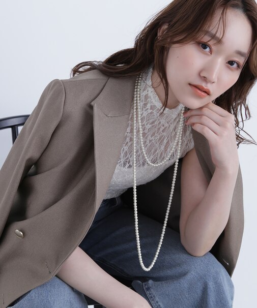 ナローパールネックレス