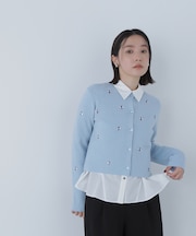 ビジューニットジャケット