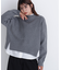 サイドスリットハイネックニット