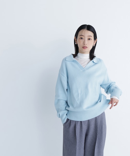 スキッパーポロニット