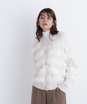 フリンジボーダーカーディガン