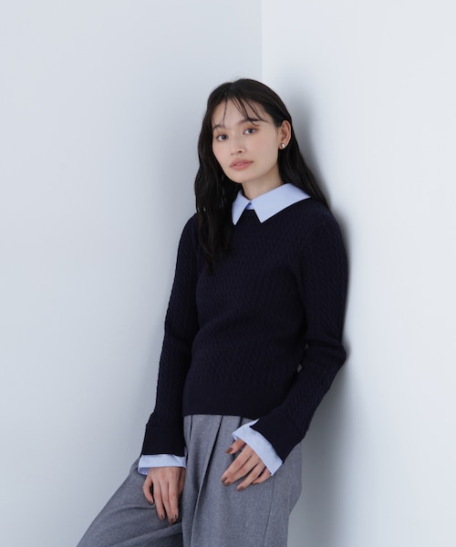 Randy♡シャツドッキングベアニットアンサンブル レディース