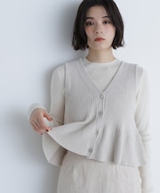 ペプラムベスト＆リブニット