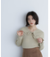 ラメリブボウタイニット