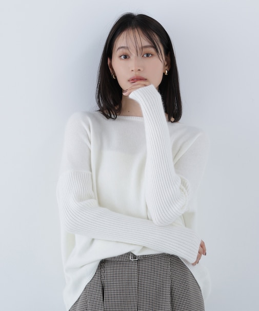 ウールブレンドヘアリーニット
