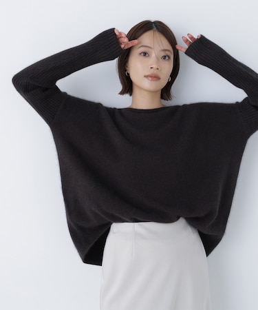 ウールブレンドヘアリーニット
