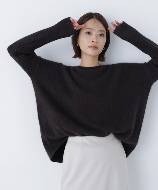 ウールブレンドヘアリーニット