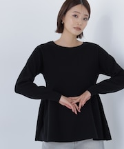 ペプラムチュニックニット