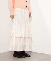 シャイニーティアードスカート