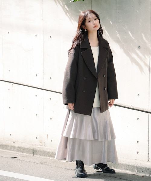 ネップツイードナロースカート｜ナチュラルビューティーベーシックの