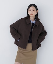 <朝比奈 彩さんコラボ>ステンカラージップブルゾン