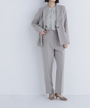 メランジシャークスキン SETUP ストレートパンツ