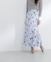 プリントヘム切替マーメイドスカート