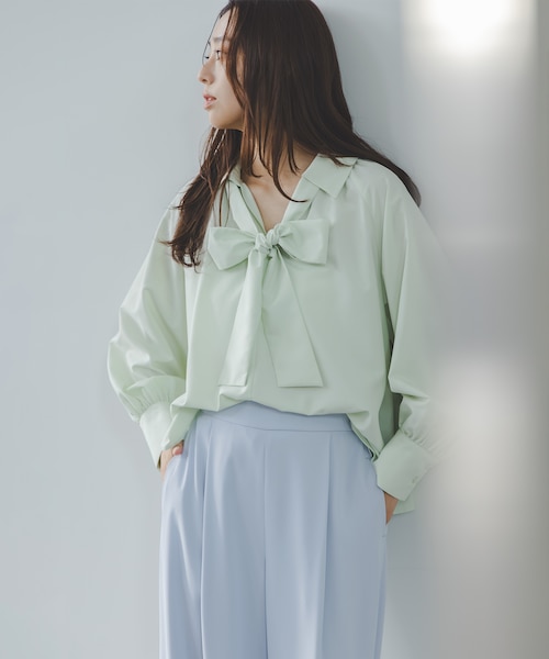 ナチュラルビューティーベーシック（NATURAL BEAUTY BASIC）/スキッパーリボンタイブラウス スキッパーリボンタイブラウス｜ナチュラルビューティーベーシックの