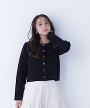 ハートボタンニットジャケット