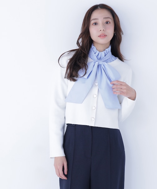 ハートボタンニットジャケット