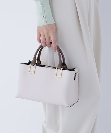 スクエアメタルトートバッグ