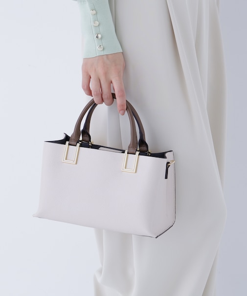 スクエアメタルトートバッグ