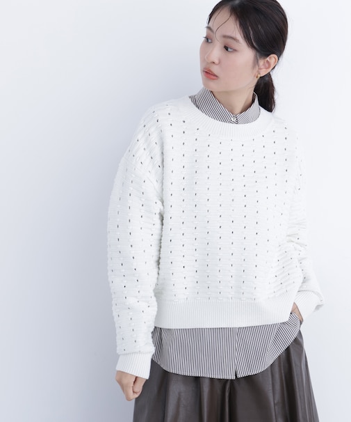 〈N.〉 アイレットニットプルオーバー