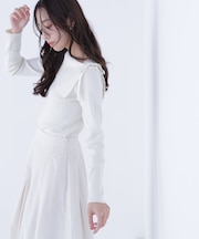 サイドリボンニット