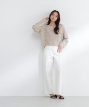 ワイドストレートデニムパンツ