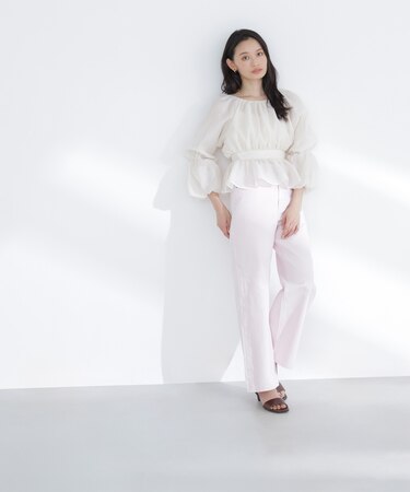 ワイドストレートデニムパンツ