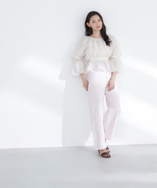 ワイドストレートデニムパンツ