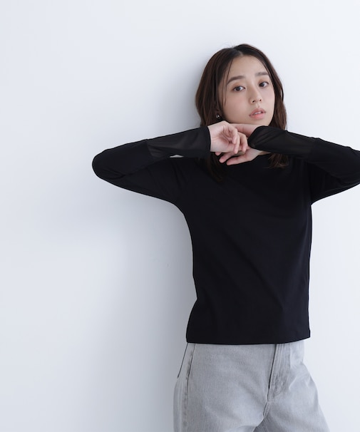 シアーカフスカットソー