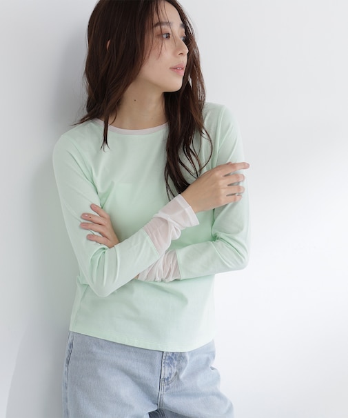 シアーカフスカットソー