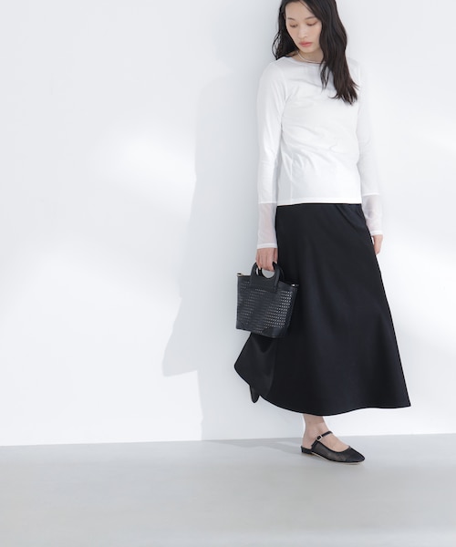 バイアスサテンナロースカート｜ナチュラルビューティーベーシックの