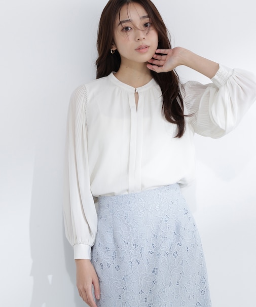 メタルポイント楊柳ブラウス