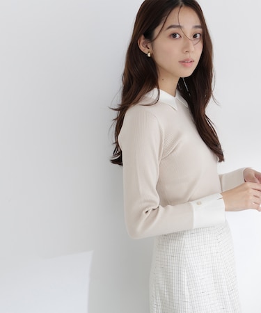 襟付リブベーシックニット