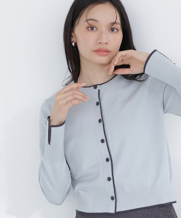 クルミボタンバイカラーアンサンブル