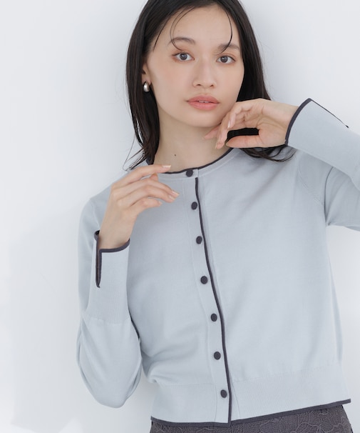 クルミボタンバイカラーアンサンブル