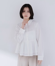 フリルカラーシャツ