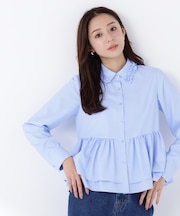 フリルカラーシャツ