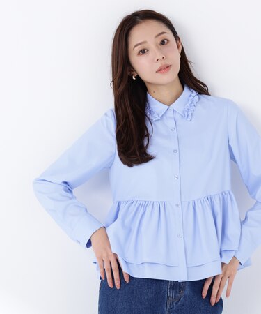 フリルカラーシャツ