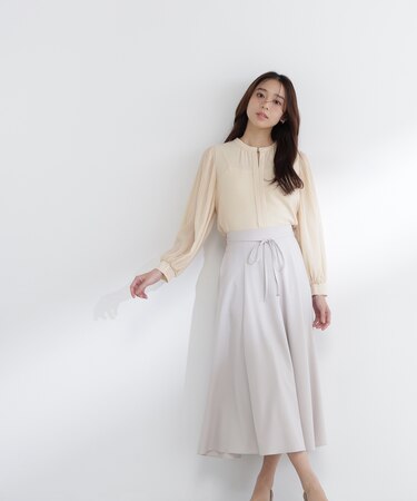 ナローリボンフレアスカート